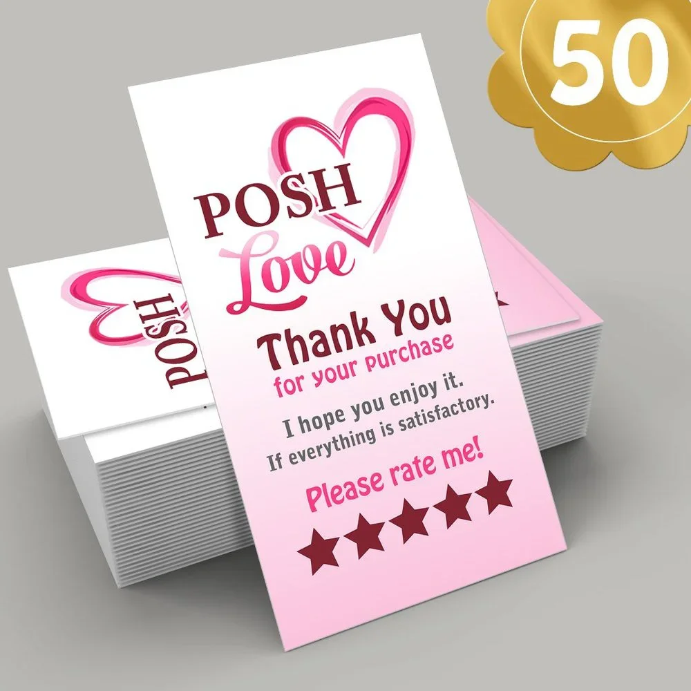 50 Hearts Thank you cards 3.5